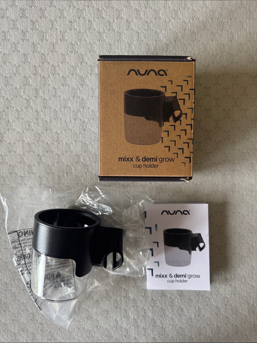 Nuna Mixx & Demi Grow Cup Holder - Black/Clear - Picture 2 of 5